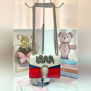 Gucci Multicolor Leather Mini Crystal Snake Embroidered Dionysus Bag
